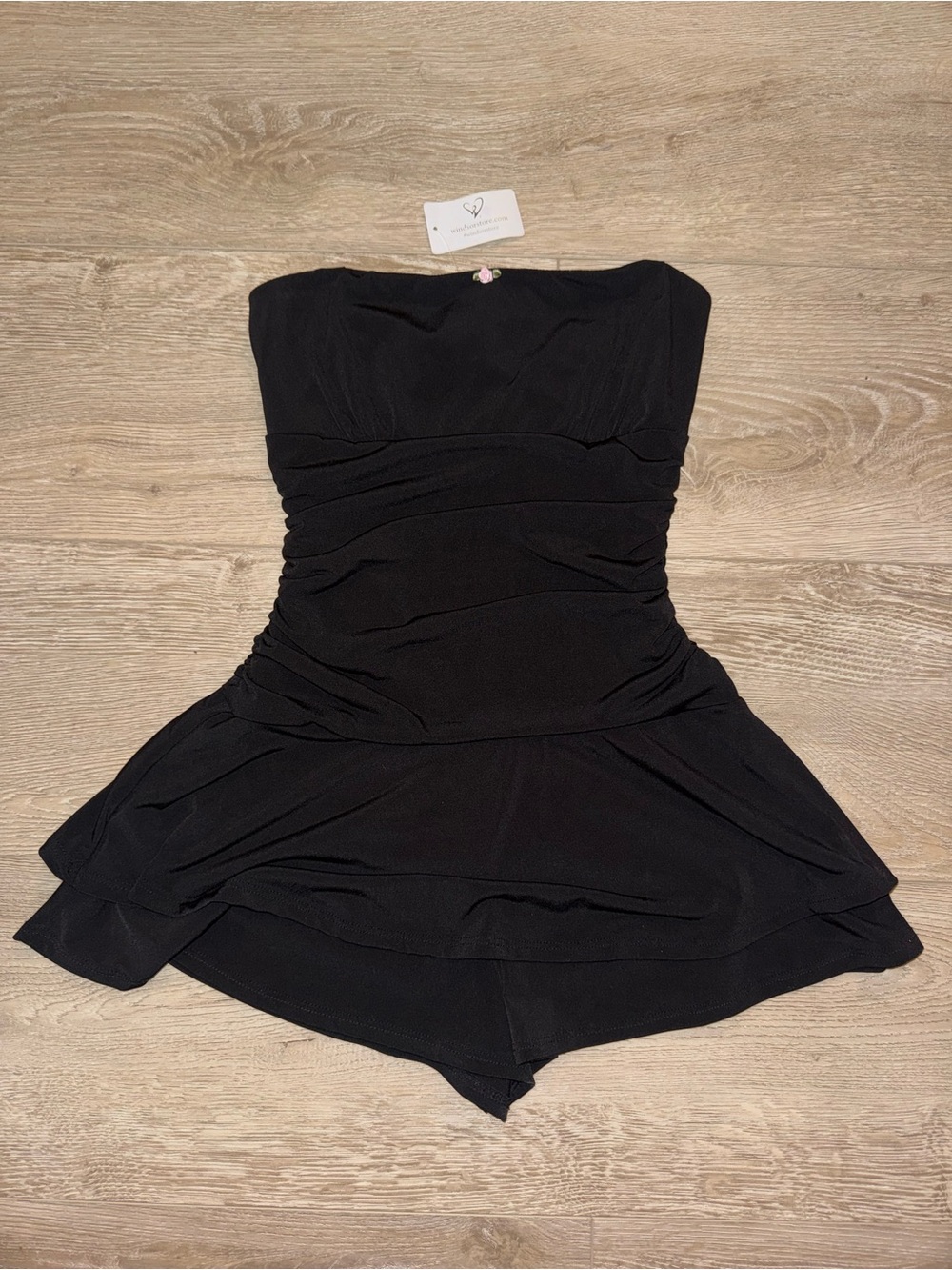 Windsor Black Strapless Mini Dress